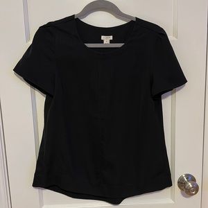 J. Crew Black Short Sleeve Blouse
